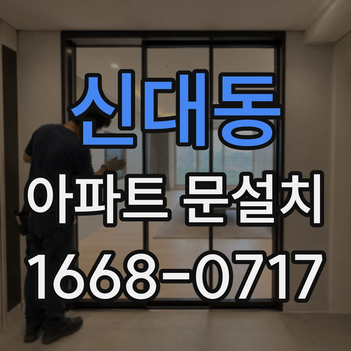 신대동 아파트 문설치