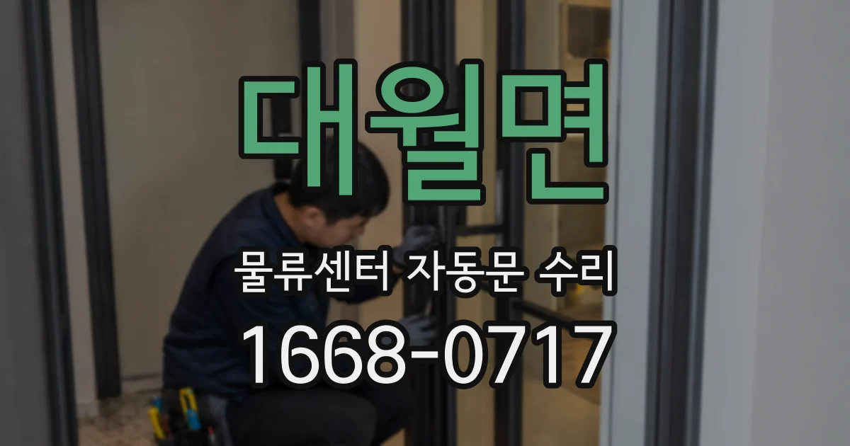 대월면 물류센터 자동문 수리