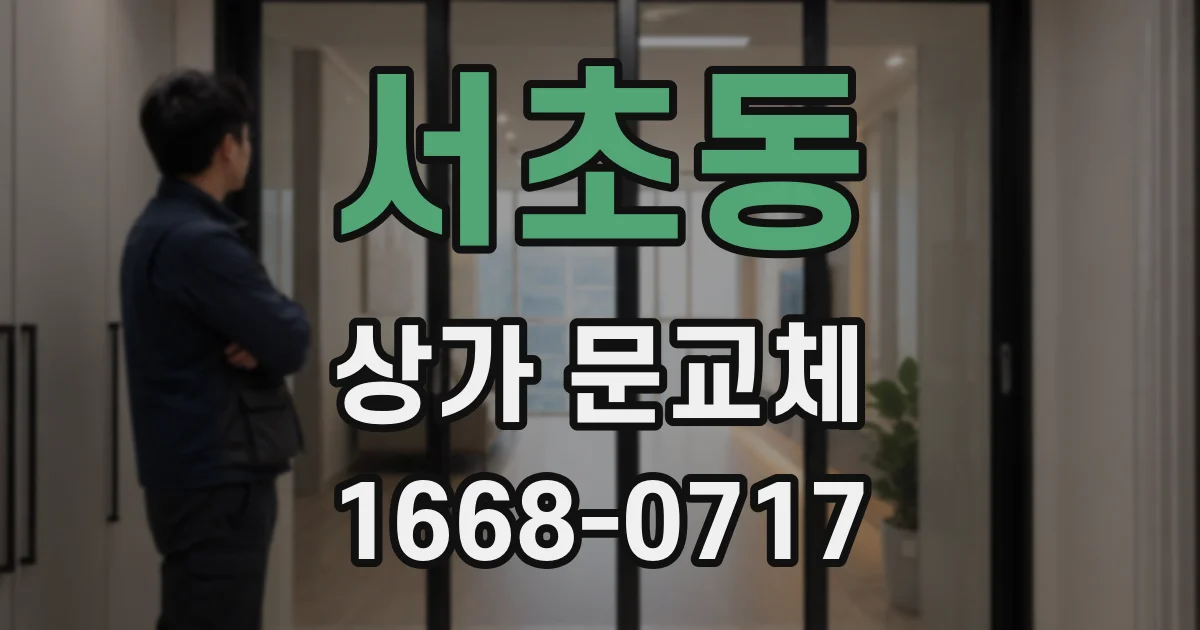서초동 상가 문교체