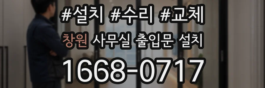 창원 사무실 출입문 설치