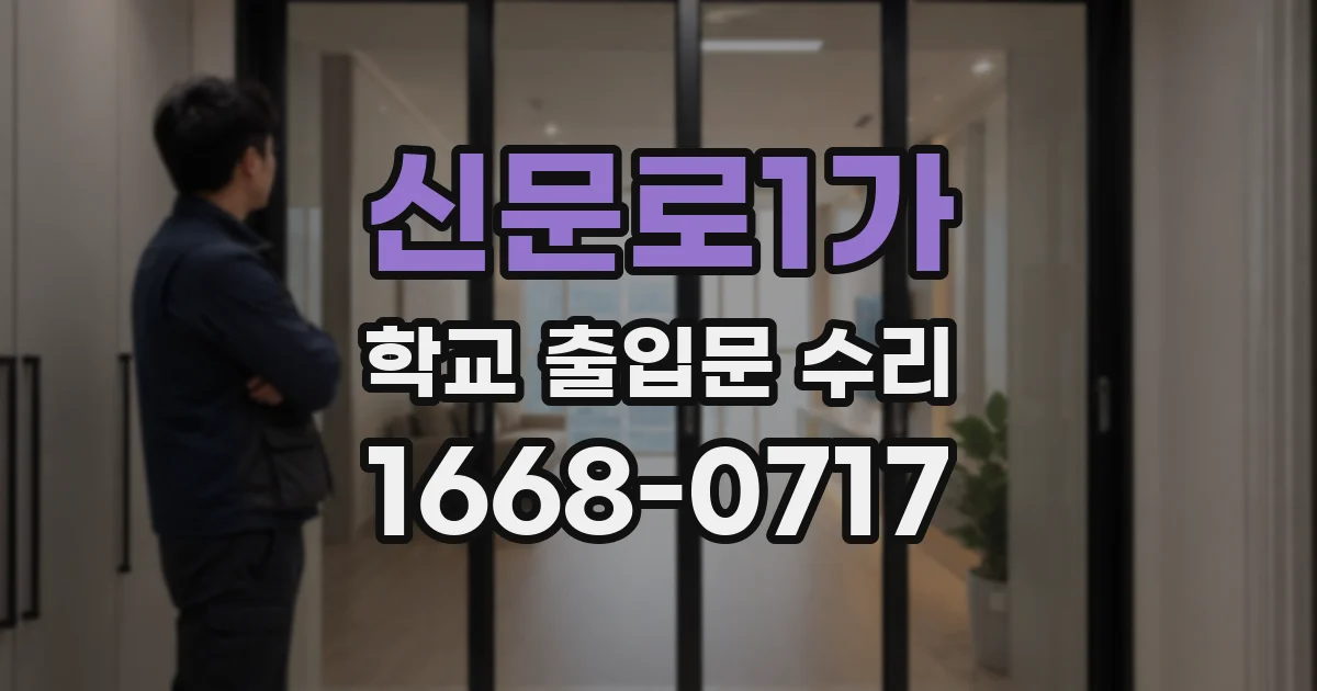 신문로1가 학교 출입문 수리