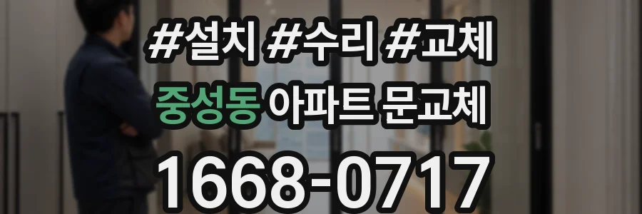 중성동 아파트 문교체