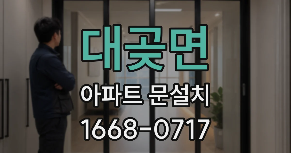 대곶면 아파트 문설치