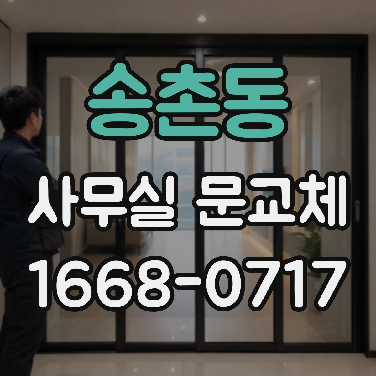 송촌동 사무실 문교체