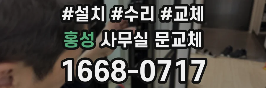 홍성 사무실 문교체