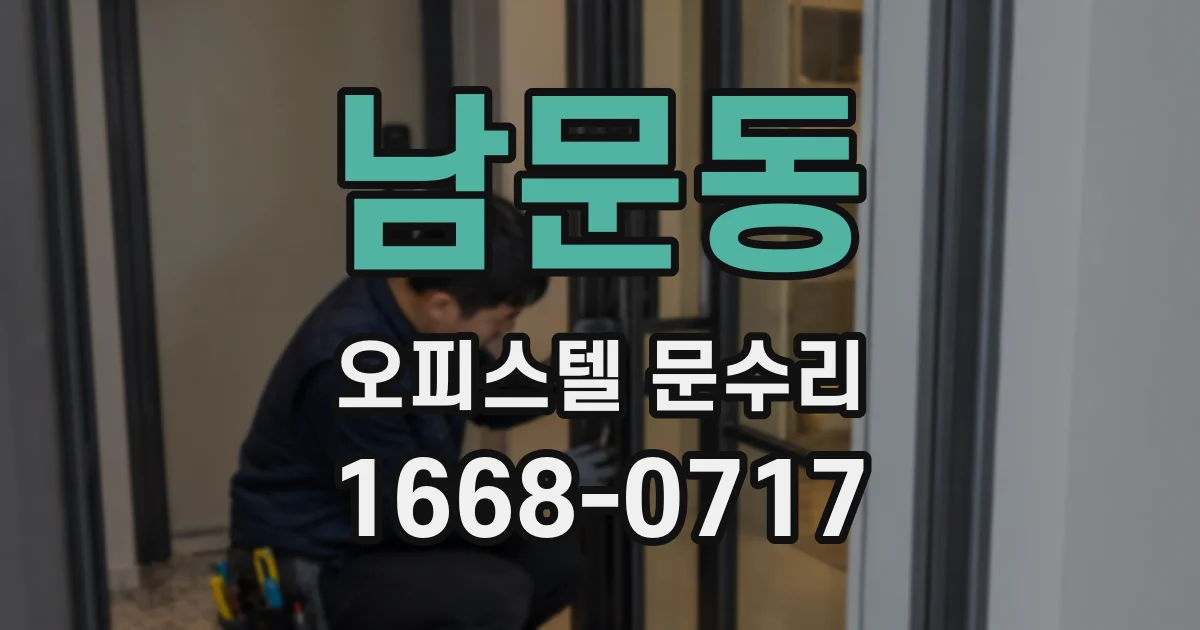 남문동 오피스텔 문수리
