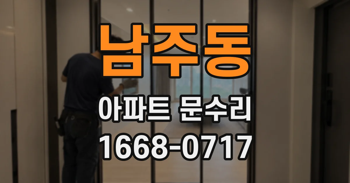 남주동 아파트 문수리
