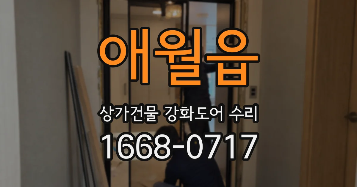 애월읍 상가건물 강화도어 수리