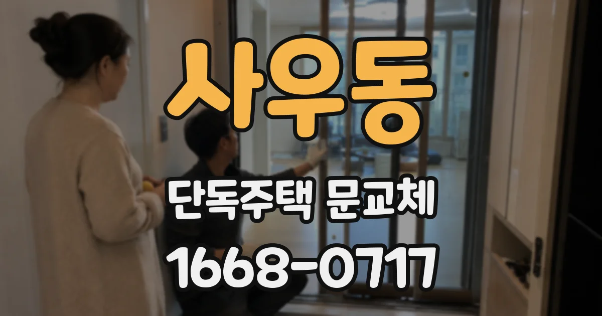 사우동 단독주택 문교체