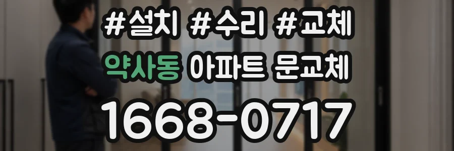 약사동 아파트 문교체