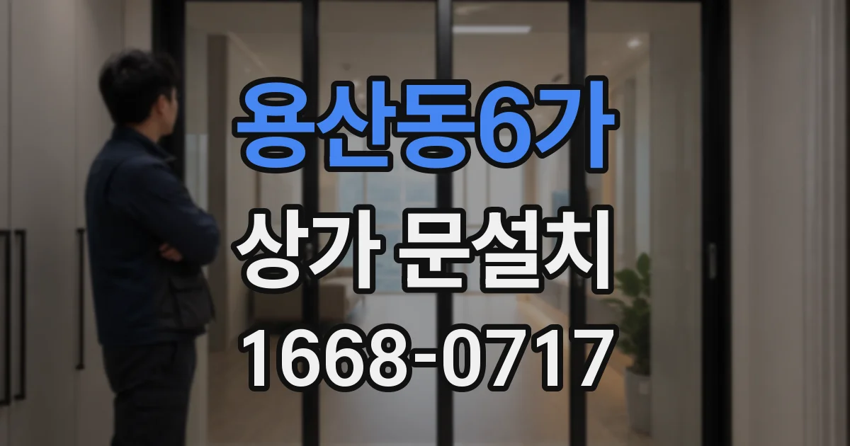 용산동6가 상가 문설치