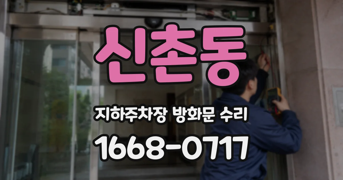 신촌동 지하주차장 방화문 수리