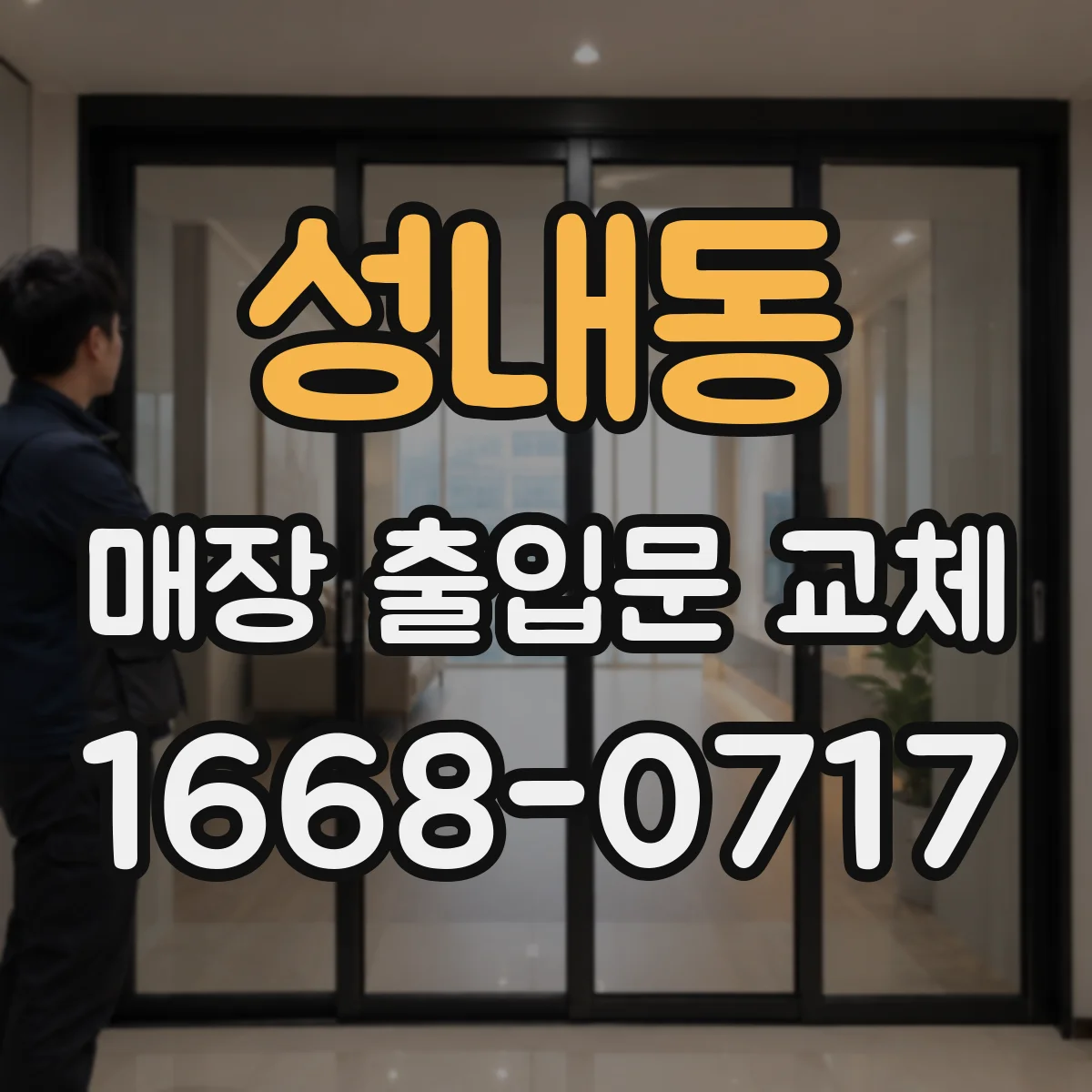 성내동 매장 출입문 교체