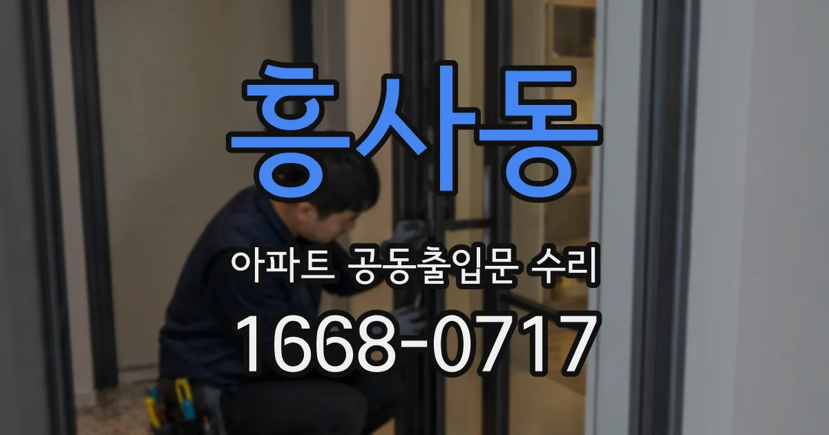 흥사동 아파트 공동출입문 수리