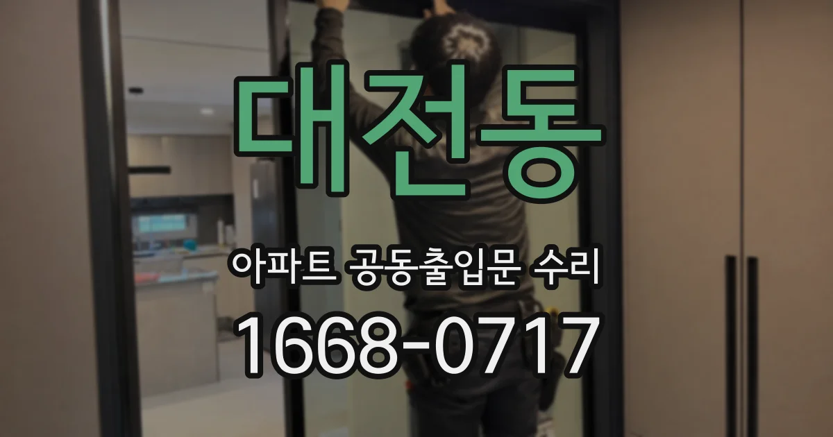 대전동 아파트 공동출입문 수리