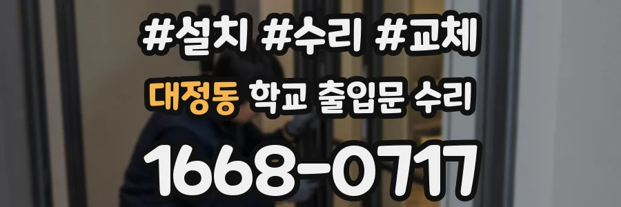 대정동 학교 출입문 수리