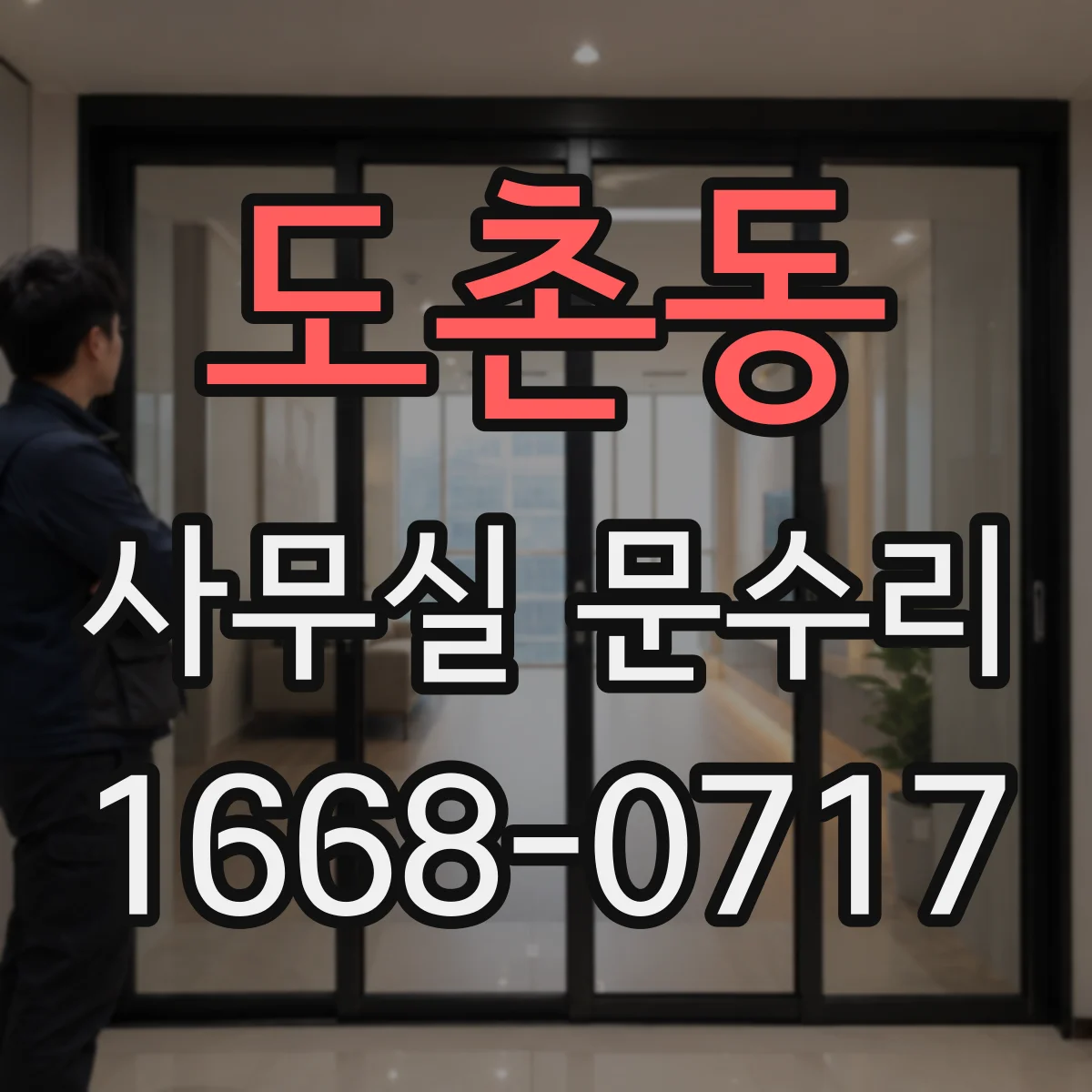 도촌동 사무실 문수리