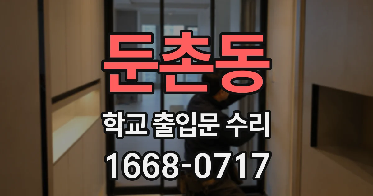 둔촌동 학교 출입문 수리
