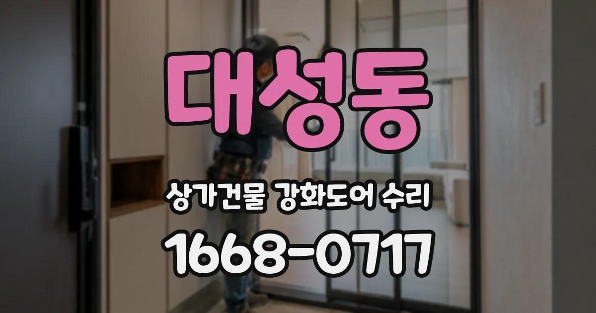 대성동 상가건물 강화도어 수리