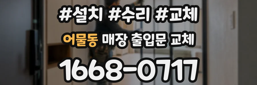 어물동 매장 출입문 교체