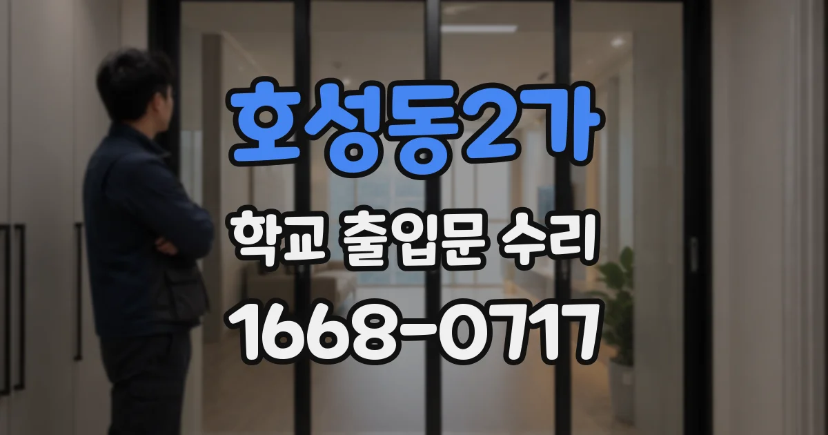 호성동2가 학교 출입문 수리