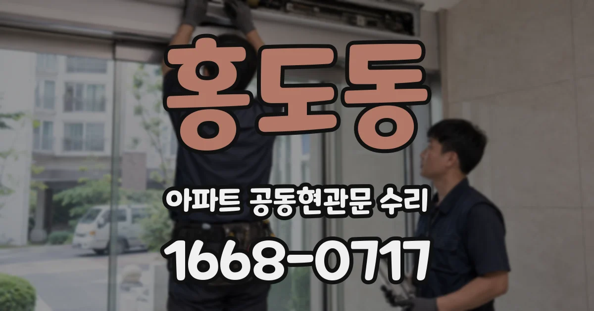 홍도동 아파트 공동현관문 수리