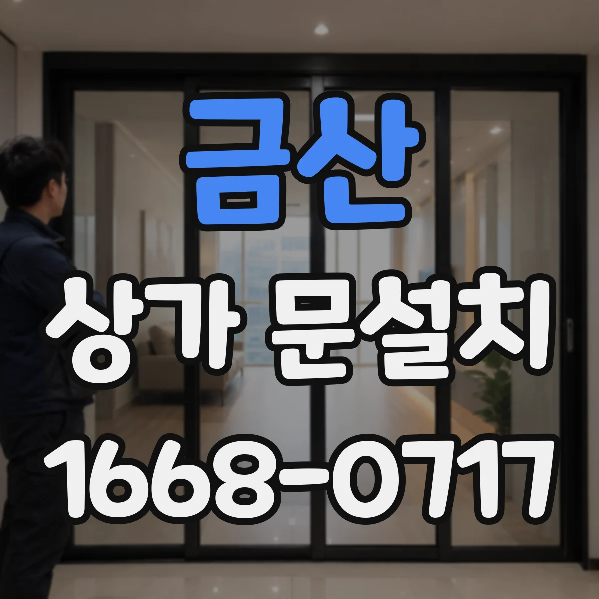 금산 상가 문설치 안전 통로 기준에 맞춘 문 설치 크기