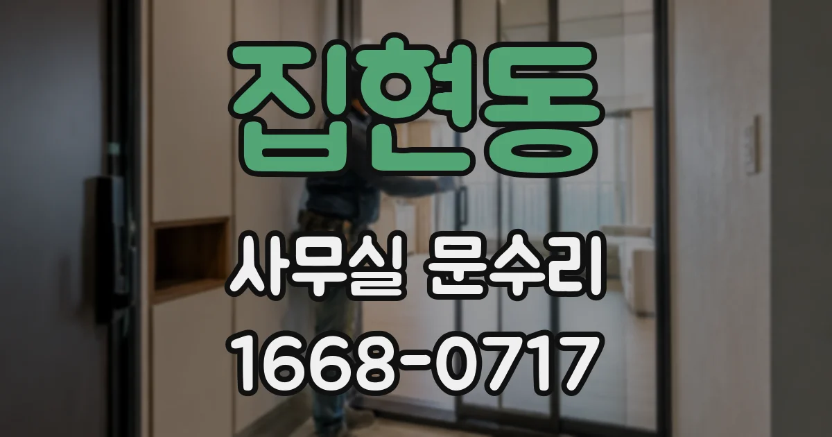 집현동 사무실 문수리