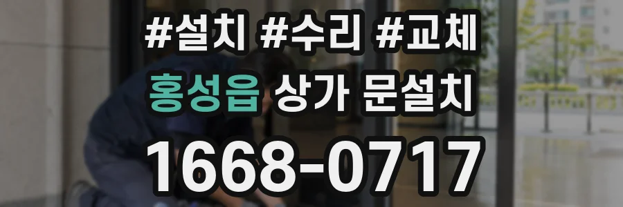 홍성읍 상가 문설치