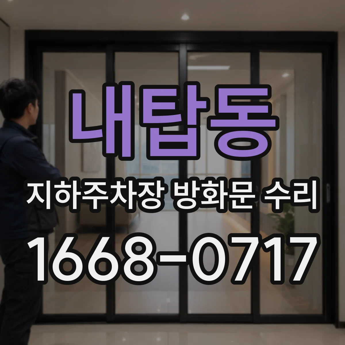 내탑동 지하주차장 방화문 수리