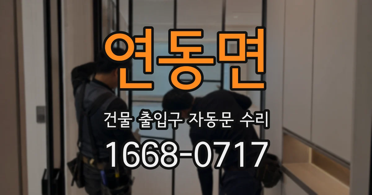 연동면 건물 출입구 자동문 수리