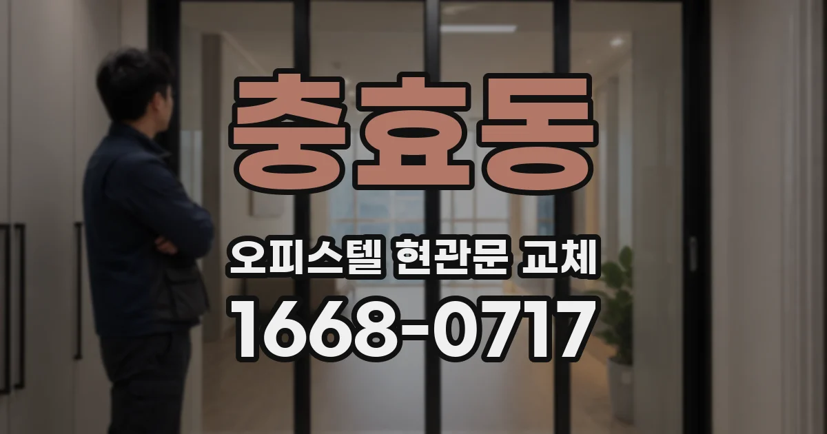 충효동 오피스텔 현관문 교체