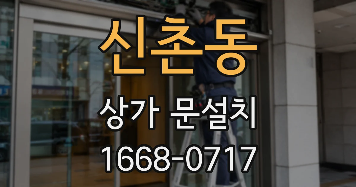 신촌동 상가 문설치