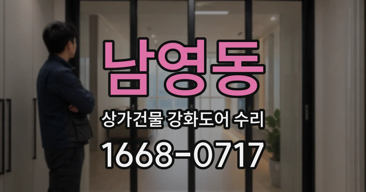 남영동 상가건물 강화도어 수리