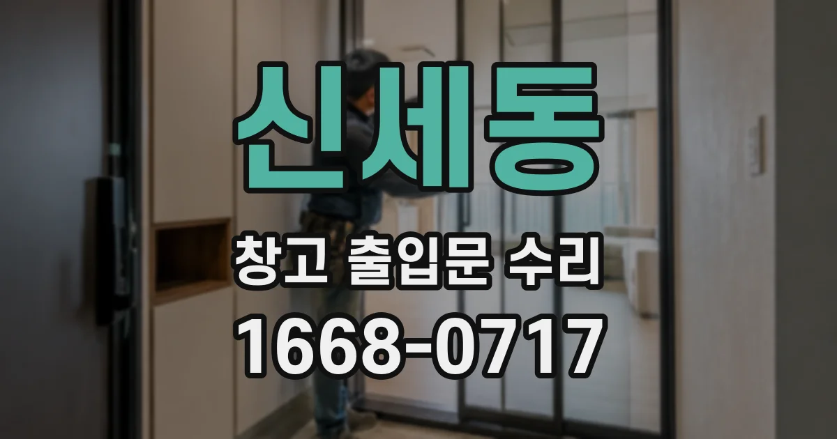 신세동 창고 출입문 수리