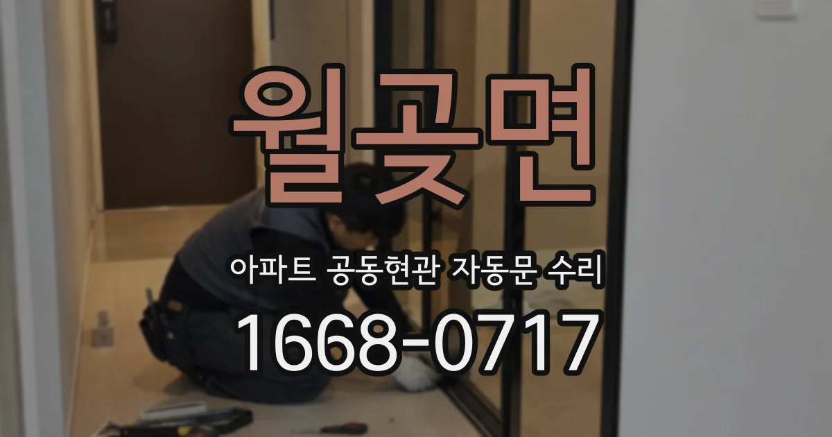 월곶면 아파트 공동현관 자동문 수리