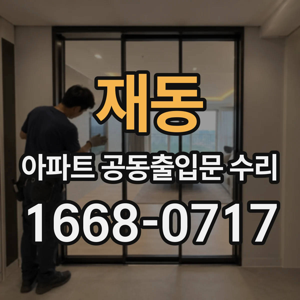 재동 아파트 공동출입문 수리