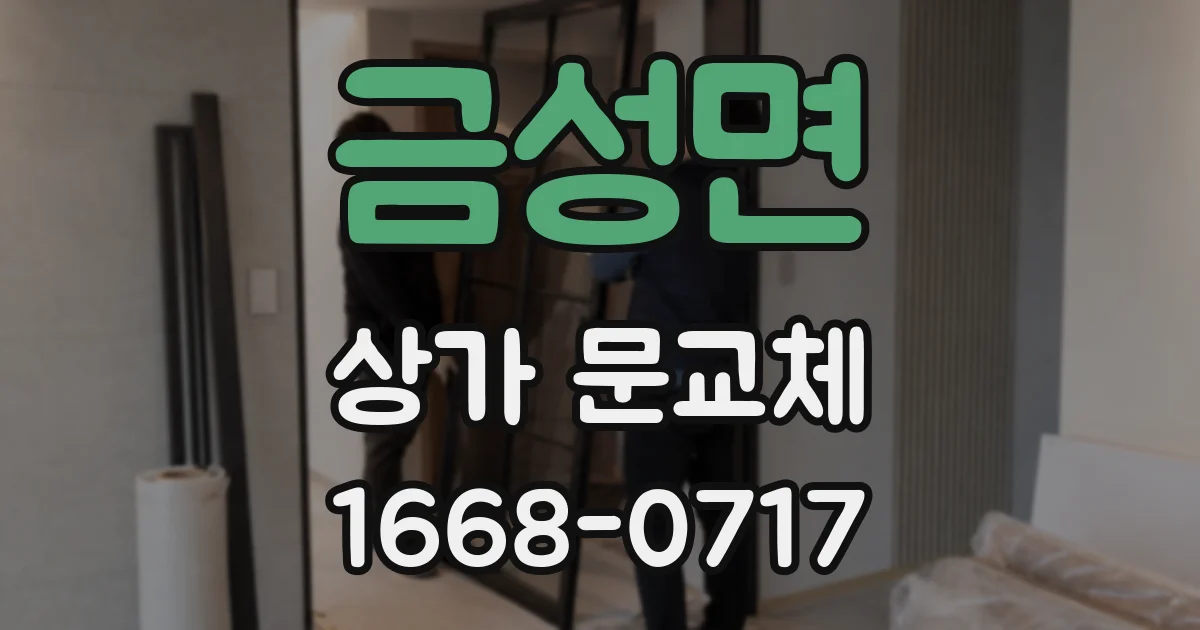 금성면 상가 문교체