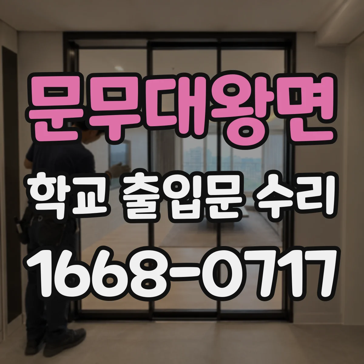 문무대왕면 학교 출입문 수리