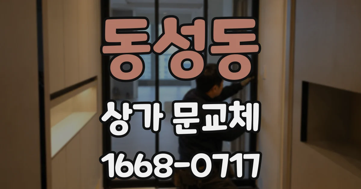 동성동 상가 문교체