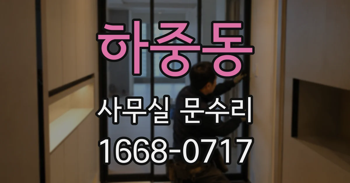 하중동 사무실 문수리