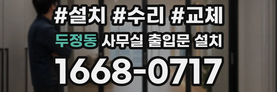 두정동 사무실 출입문 설치