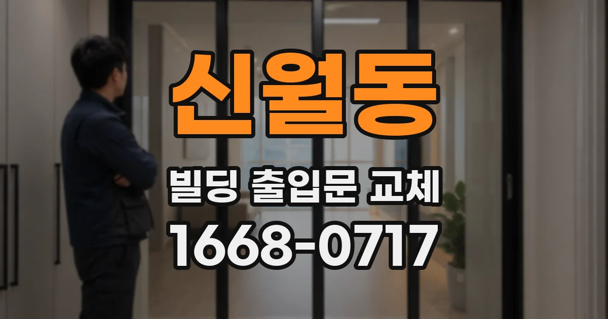 신월동 빌딩 출입문 교체