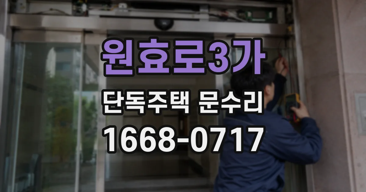 원효로3가 단독주택 문수리