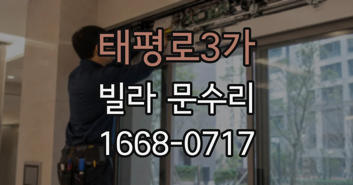 태평로3가 빌라 문수리