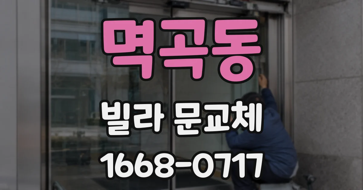 멱곡동 빌라 문교체