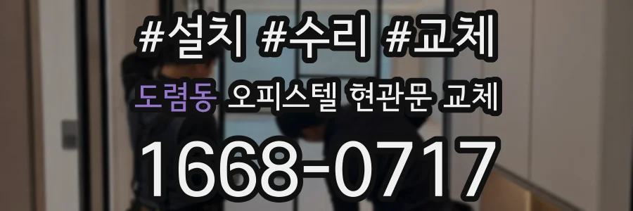 도렴동 오피스텔 현관문 교체