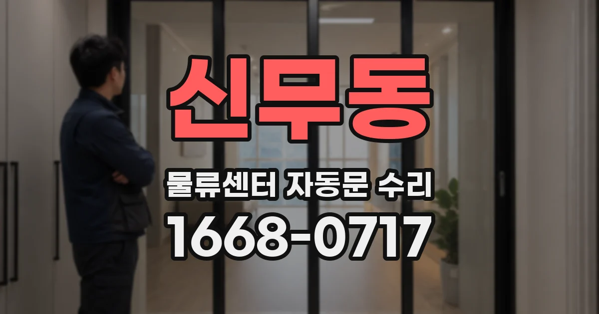 신무동 물류센터 자동문 수리