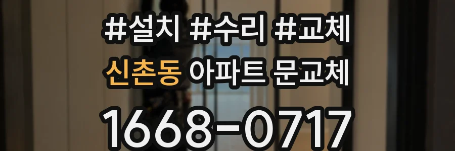신촌동 아파트 문교체