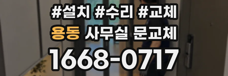 용동 사무실 문교체